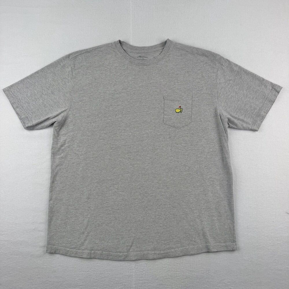 The Masters Golf Small Logo Embroidered 2XL Gray Pocket T-Shirt